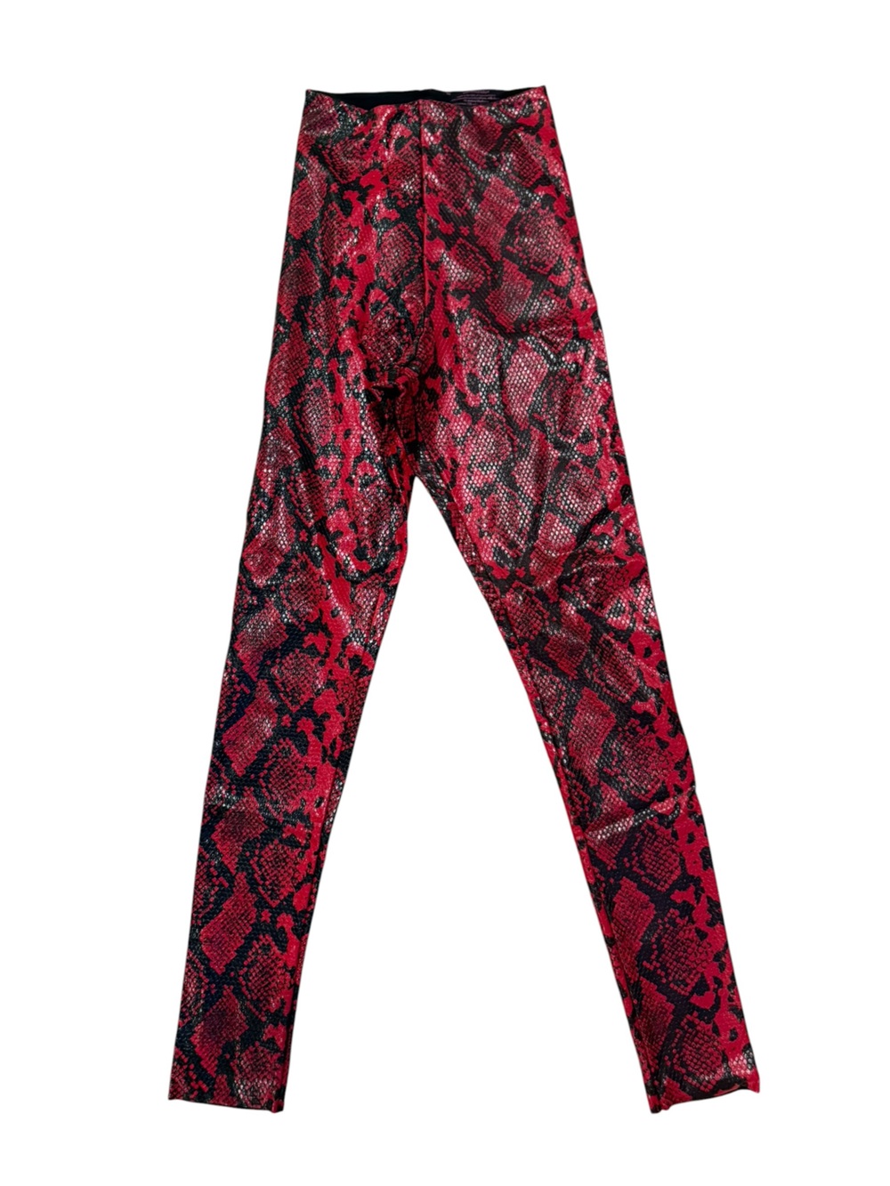Commando Faux Leather Red Snake Leggings XS High Rise Animal Print Dopamine